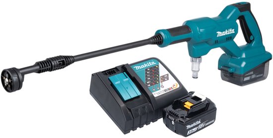 Makita DHW 180 RF1 accudrukreiniger 18 V 24 bar + 1x oplaadbare accu 3.0 Ah + lader