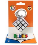 Rubik's Cube sleutelhanger in oranje verpakking, met de bekende kleuren en het Rubik's logo.