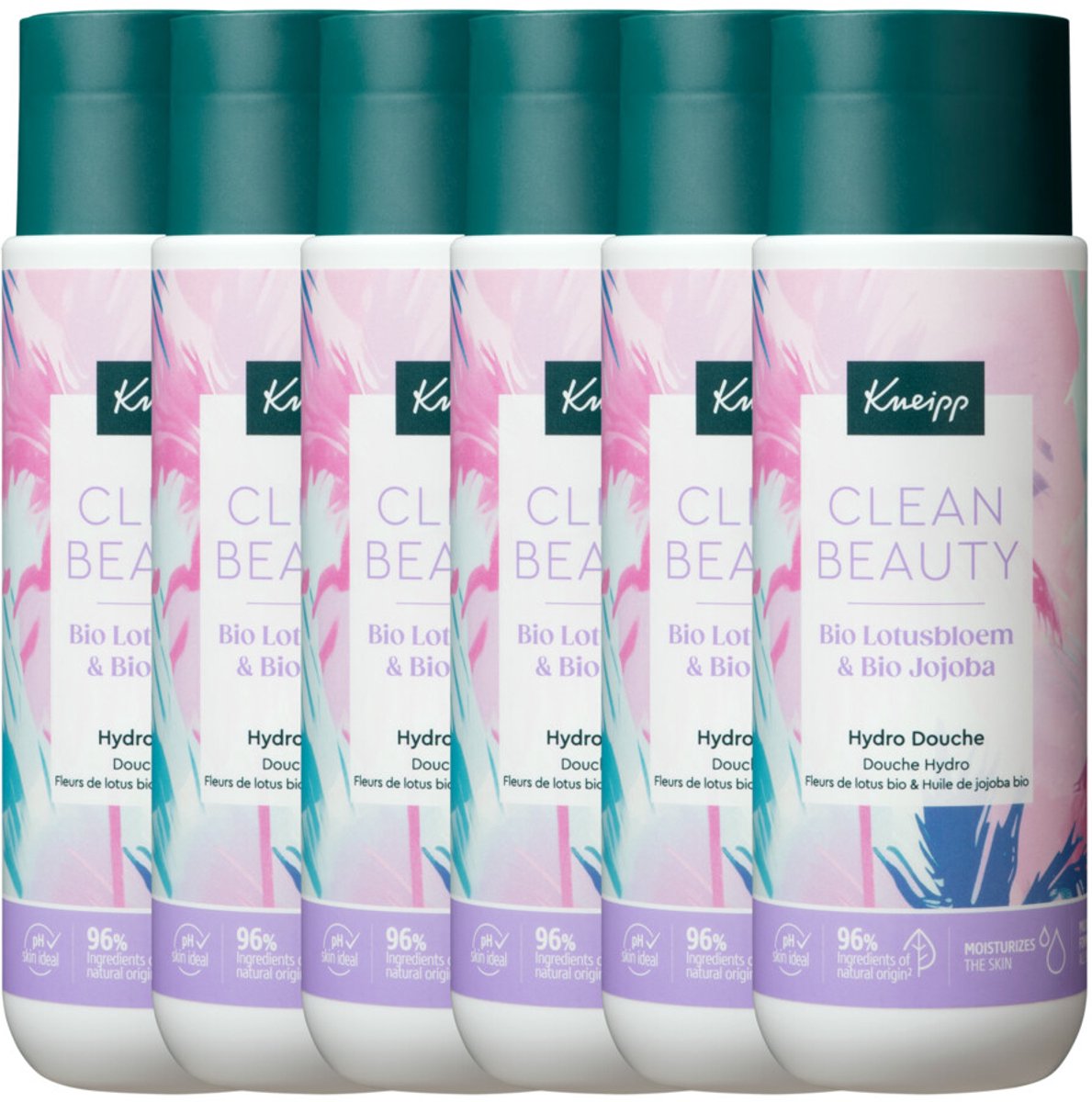 6x Kneipp Clean Beauty Douchegel Lotus Jojoba 200 ml