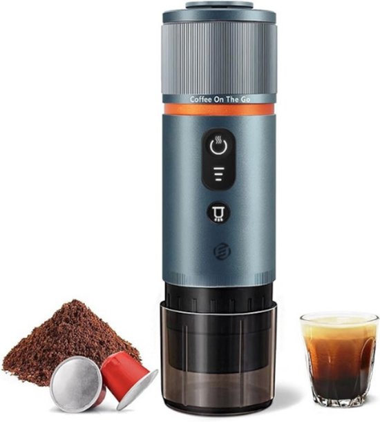 Equivera Draagbare Espressomachine - Draagbare Espressomachine - Elektrische Espressomachine - Espressomachine - Draadloze Espressomachine - Mini Koffiezetapparaat - Draagbare Koffiezetapparaat - Makkelijk voor Onderweg