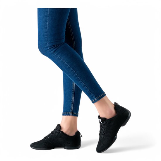 Baskets de danse Anna Kern Suny 120 Femme - Baskets Salsa - Baskets de Danse - Semelle fendue - Danse de salon, Salsa, Latin, Danse de salon, Jazz - SUNY - Zwart - 36