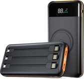 Bol.com Sounix Powerbank 20000 mAh - Geschikt voor Magsafe - USB-A/USB-C/Lightning - 1 stuk - Snellader & batterij LED-display -... aanbieding