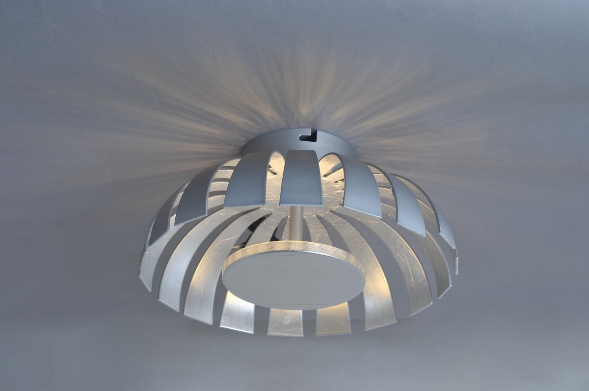 Licht-Erlebnisse - Flare - LED - Plafonnière - 3000K - 1100lm - van - Metaal - in - zilver