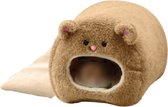 Somstyle Hamster Huisje - Hamsterkooi - Knaagdier Bed - 11x8 cm - Mand - Dieren Accessoires - Bruin