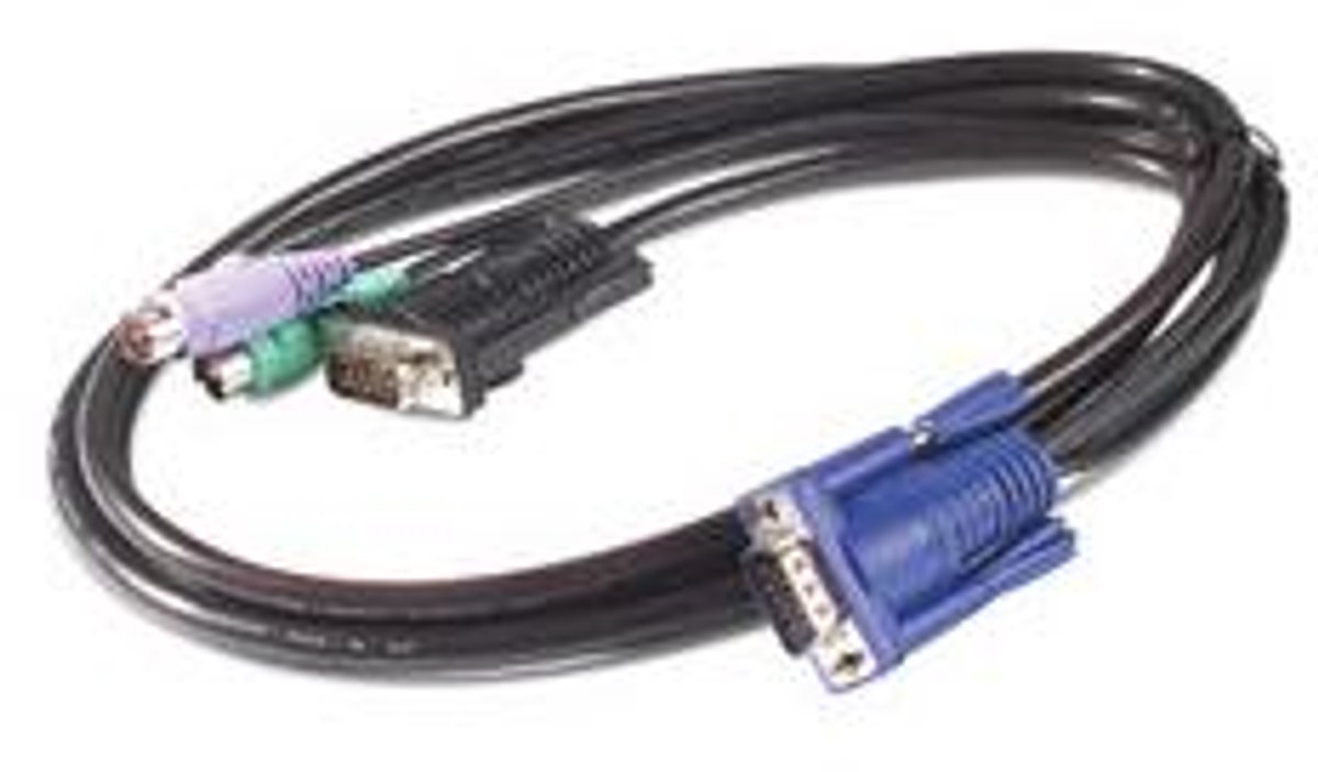 APC KVM PS/2 Cable - 3 ft (0.9 m) electriciteitssnoer Zwart 0,91 m
