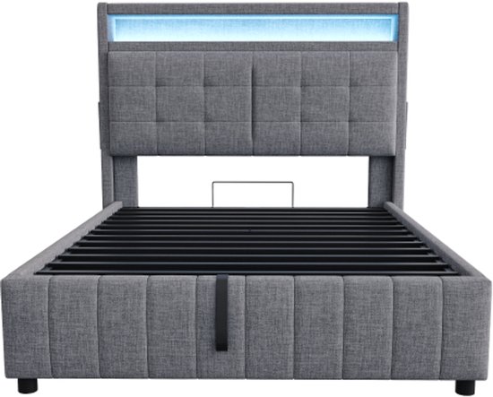 Sabia bed met opbergvakken en laden 140x190 wit look