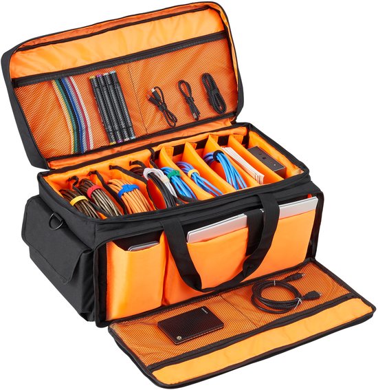 TNTGMG Naaimachinekoffer, waterdichte Oxford-doek naaimachinetassen met schouderriem en handgrepen, 46 x 23 x 32 cm, universele draagtas voor de meeste standaard naaimachines en accessoires, zwart