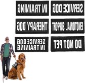 Patchs tactiques brodés pour chien - 6 pièces Patchs autocollants magiques amovibles pour gilet pour chien.