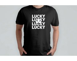 Lucky Lucky Lucky - T Shirt - RetroVibes - VintageStyle - OldSchoolCool - RetroLove - VintageStijl - OuderwetseCool - TerugInDeTijd - RetroSfeer
