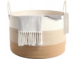 Jubbly® - Wasmand - Wassorteerder - Opbergmand - Wasmand opvouwbaar - Wasbox - Woon Accessoires - 120 Liter - 100% Handgeweven Biologisch Katoen Jubbly® - Wasmand - Wassorteerder - Opbergmand - Wasmand opvouwbaar - Wasbox - Woon Accessoires - 120 Liter - 100% Handgeweven Biologisch Katoen