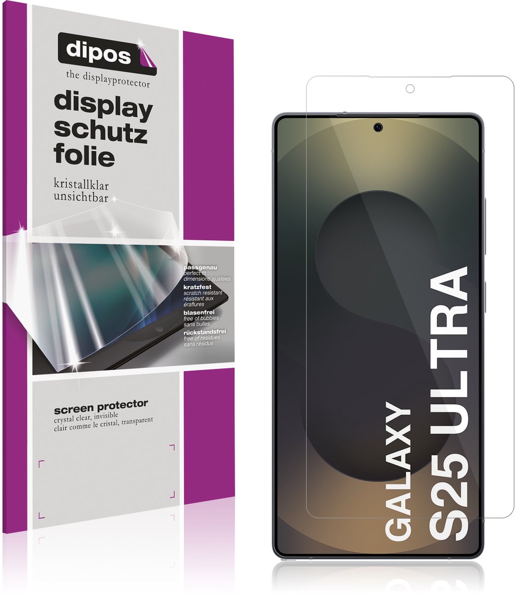 dipos I 4x Beschermfolie geschikt voor Samsung Galaxy S25 Ultra Folie screen-protector