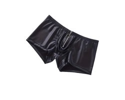 Boxer-Latex-Sexy-Heren-Ring-Gay-Leer-Goedkoop-Opvallend-Erotisch-Spannend-Rits