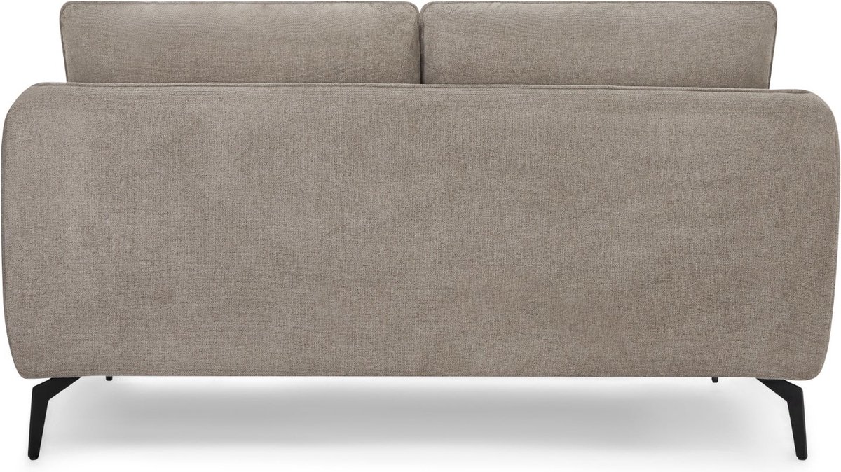 Bank 2-Zits - Beige Stof - 158x85x85cm - Zithoogte 46cm - Selena - Giga Meubel