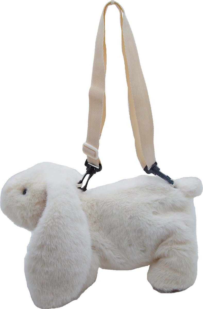 Konijn Schoudertas - Schoudertas met Ritssluiting - Crossbody Tas meisjes en jongens - Groot -32cm x 26cm