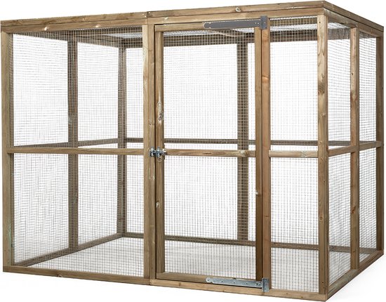 Wood Selections Kattenren Ruben - Kattenrennen - Kattenhuis - kattenkooi - Kattenhok - Dierenverblijf - Buitenren - Kattenverblijf voor buiten