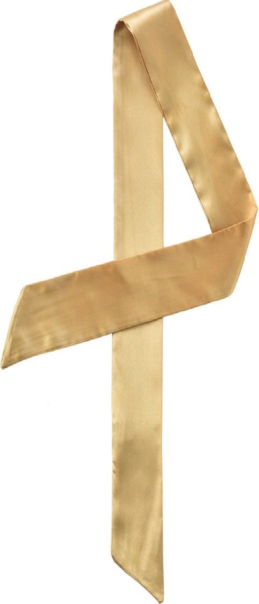Emilie Scarves - sjaal - satijn - haarsjaal - lint handtas - goud - extra lang