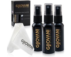 Gjiovani - Brillenreiniger Spray - 3X30ml -Microvezeldoek voor Brillen