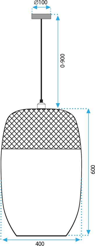 Toolight App1327-1CP Lampe suspendue Beige 40x40x60cm