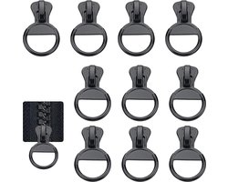 Endless Zippered Zippers - Set of 10 - Versatile and Reusable Zipper Pullers - Perfect for All Clothes and Luggage - EKSMA
