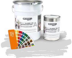 Epoxy vloercoating zijdeglans - Lichtgrijs RAL 7035 -10 Kilo - Vloerverf - Epoxy coating - Epoxy vloer - Beton coating - Vloer coating - Heavy Duty Betonverf 2K garagevloer coating