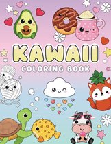 Kawaii Kleurboek - Kawaii Illustraties - Lieve Kawaii Dieren - Kawaii Eten en Snoep - Mindful Ontspannend Kleurboek Volwassenen En Kinderen - 42 Kawaii Tekeningen - A4 - Incl. 1 alcoholmarker