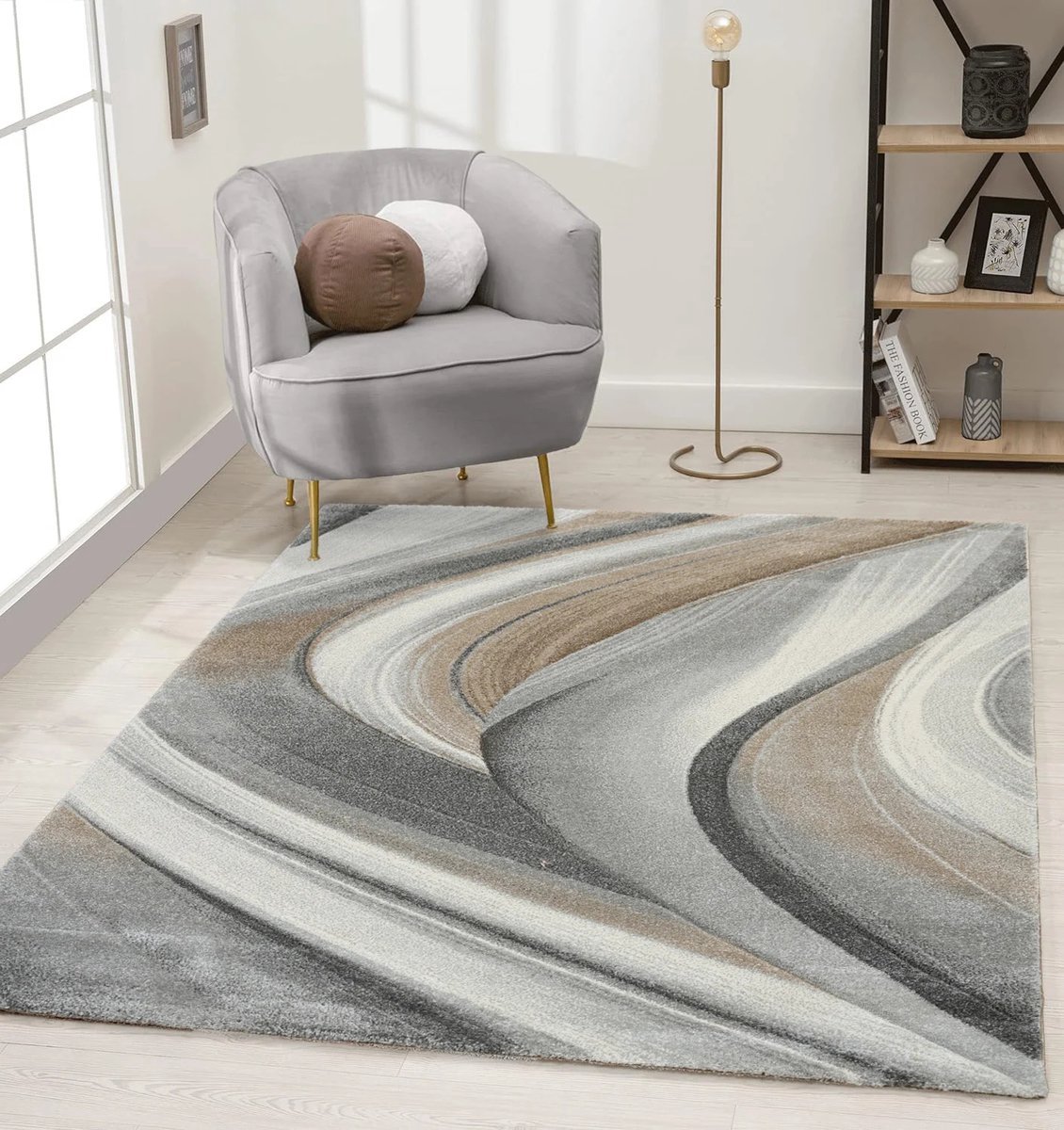 flycarpets Vernazza Vloerkleed Bruin / Beige - Modern - Laagpolig - 120x170 cm
