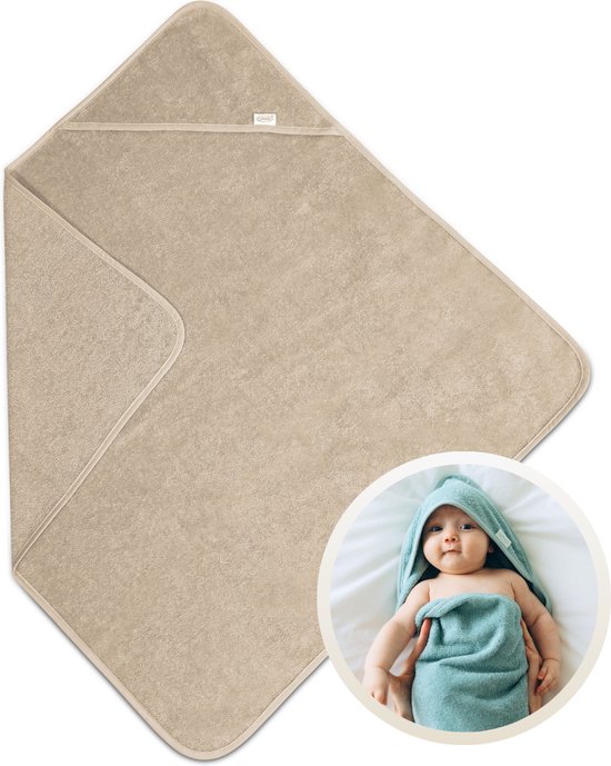 Badcape Funnies | Crème | 80x80 centimètres | 100% coton | Tissu éponge