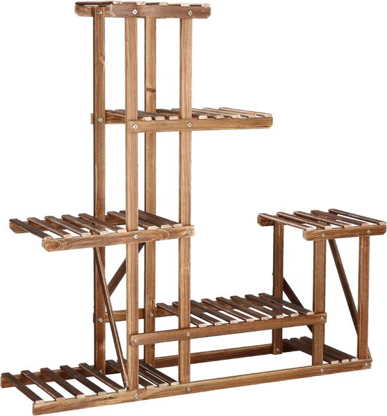 FANWINKJ plantenroller, 37-40 cm, Stabiele mobiele bloempotwagen met 7 wielen, 120 kg draagvermogen, voor binnen en buiten, geschikt voor bloempotten en zware planten (beige