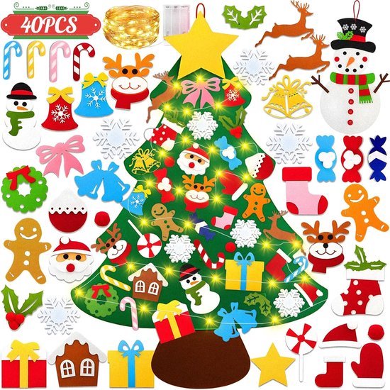 Knutselpakketje Hartjes En Kerstbomen 5 stuks