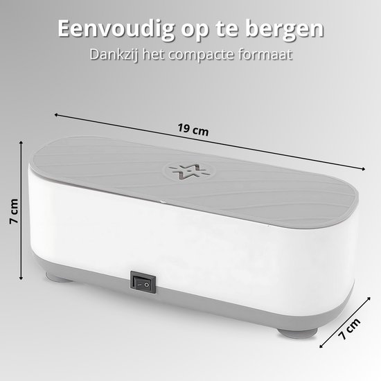 Draagbare ultrasone reiniger, 360° dieptereiniger, ultrasone reiniger, start met één knop voor het reinigen van brillen, horloges, ringen, halskettingen, tanden