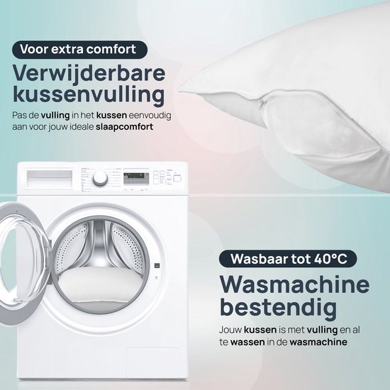 Troonz kussen met afritsbare hoes en extra vulling. Wasbaar tot 40°C, machinebestendig.