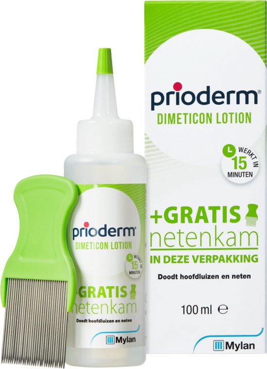Prioderm Dimeticon - Anti Luis Lotion - Behandeling van 15 minuten - Inclusief Neten & Luizenkam - 100 ml
