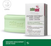 Sebamed Zeepvrij Wastablet - Zeepvrij - Diepe reiniging tot in de poriën - Hydratatie van de huid - Voor handen, gezicht en lichaam - Huidverzorging - 150 gram