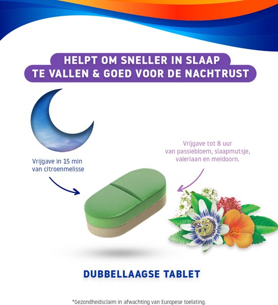 Gedetailleerde illustratie van een groen-beige dubbellaagse tablet, omringd door bloemen en een maan.