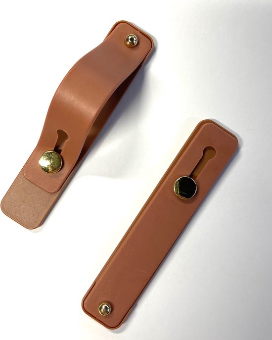 Actie4you® - Universele ring vinger telefoon houder - Vingergreep - Vingerhouder - Zelfklevende – Telefoon houder - 1 Stuk - Bruin