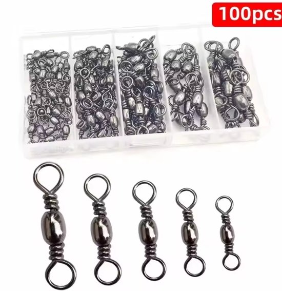 Câble intelligent - émerillon de pêche - connecteur de ligne de pêche - 100 pièces - taille 2 à 10