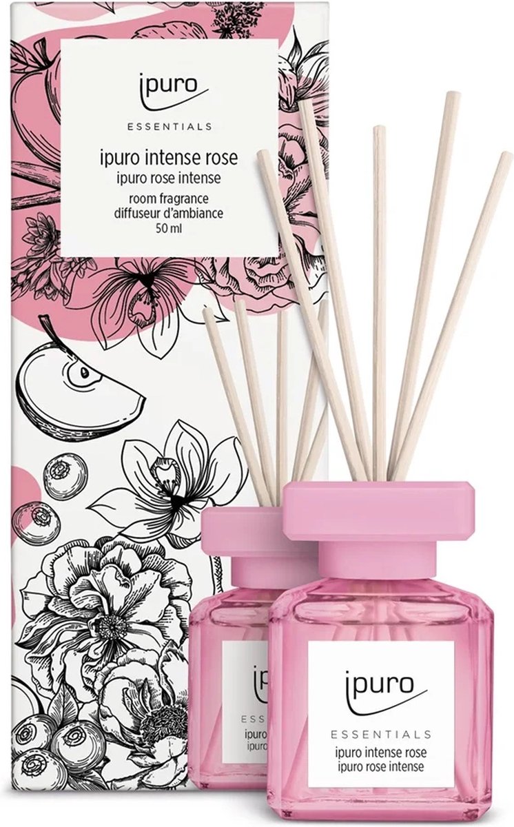 Ipuro - Essentials Intense Rose 50ml geurstokjes