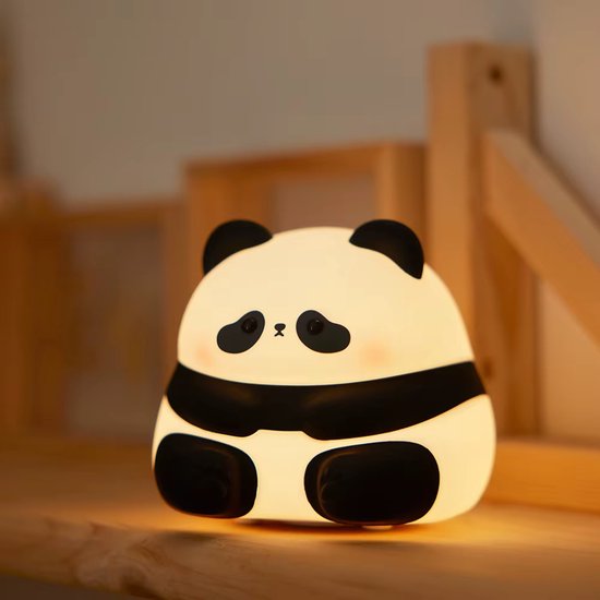 Nuuroo oplaadbaar led nachtlampje dier panda – lichtgrijs