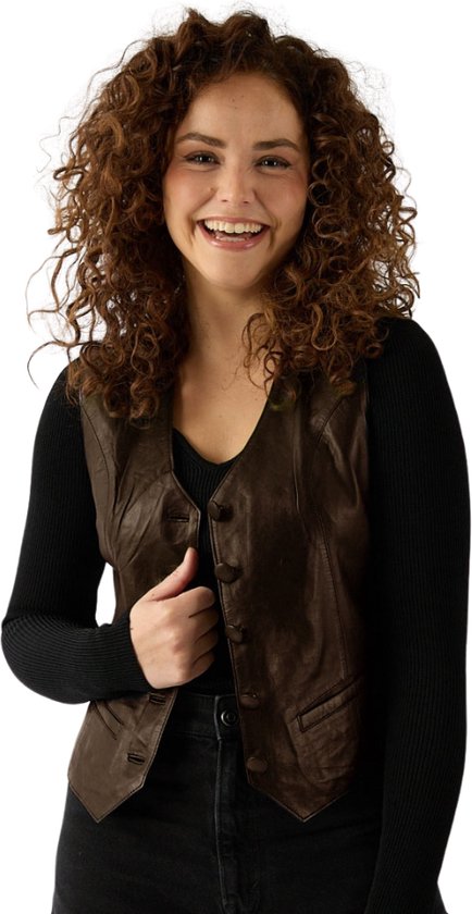 Luna Leren Gilet
