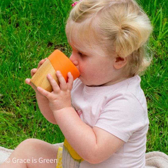 Bamboe tuitbeker - 6 kleuren - Melamine vrij
