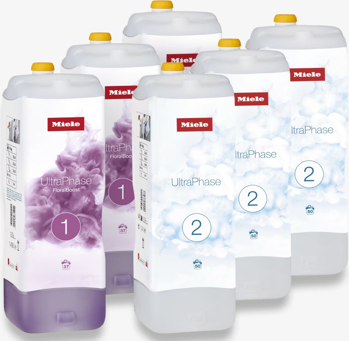 Miele Set UltraPhase 1 & 2 FloralBoost - Wasmiddel - 2x UltraPhase FloralBoost en 4 x UltraPhase 2 (6 flacons)