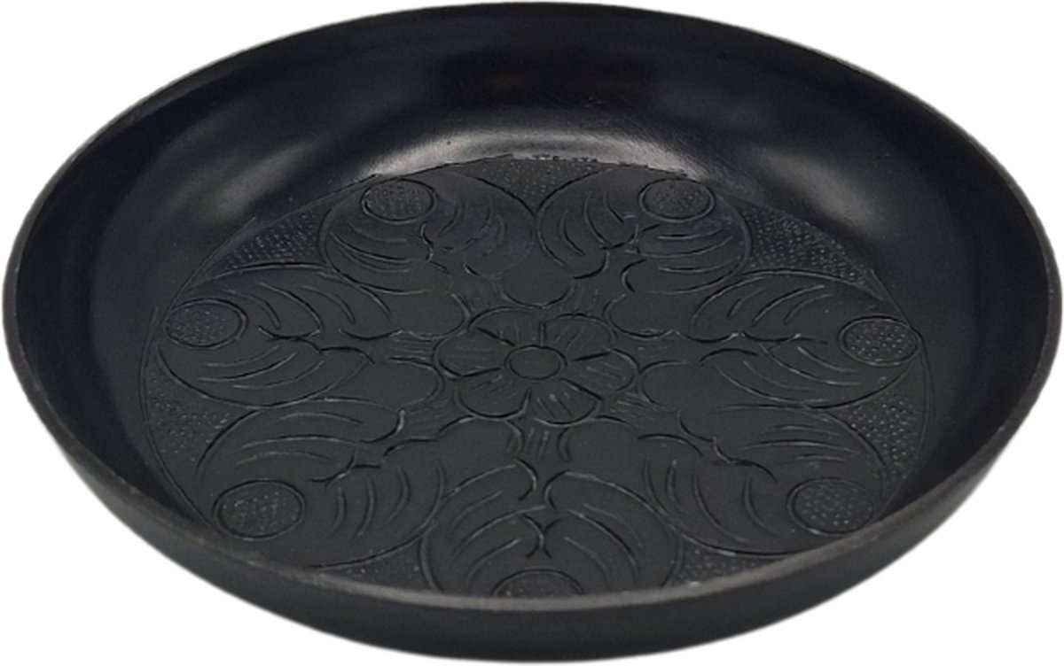 Deco4yourhome® - Dienblad - Mini - Zwart - 13cm - Black - Amberblokje - Schaaltje