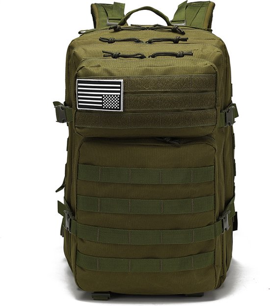 Tactische Rugzak 45 L - Groen - Militaire Rugzak - Outdoor - Survival - Kamperen - School - Werk