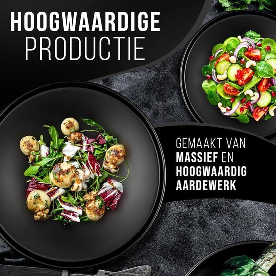 CreaTable, 23590, serie Modern Industrieal, wit, 8-delige serviesset, combiservies van aardewerk, vaatwasser- en magnetronbestendig, kwaliteitsproductie