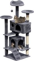 Livista Krabpaal voor Katten - Met 7 Verdiepingen - 138x48x48 CM - Donkergrijs - Krabpaal Voor Katten Van Alle Soorten