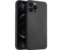 foto van Casify Siliconen Hoesje geschikt voor MagSafe iPhone 11 Pro - Zwart