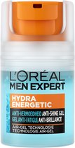 L'Oréal Men Expert Hydra Energetic Quenching Hydraterende Gel Moisturiser - Matterende Verfrissende Anti-Glans Gezichtsverzorging, Gezichtscrème voor Mannen – 50 ml