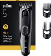 Braun Haartrimmer Tondeuse Series 5 HC5530 + 3 Tools - Levenslang Scherp Scheerblad - 17 Lengtes - Zwart