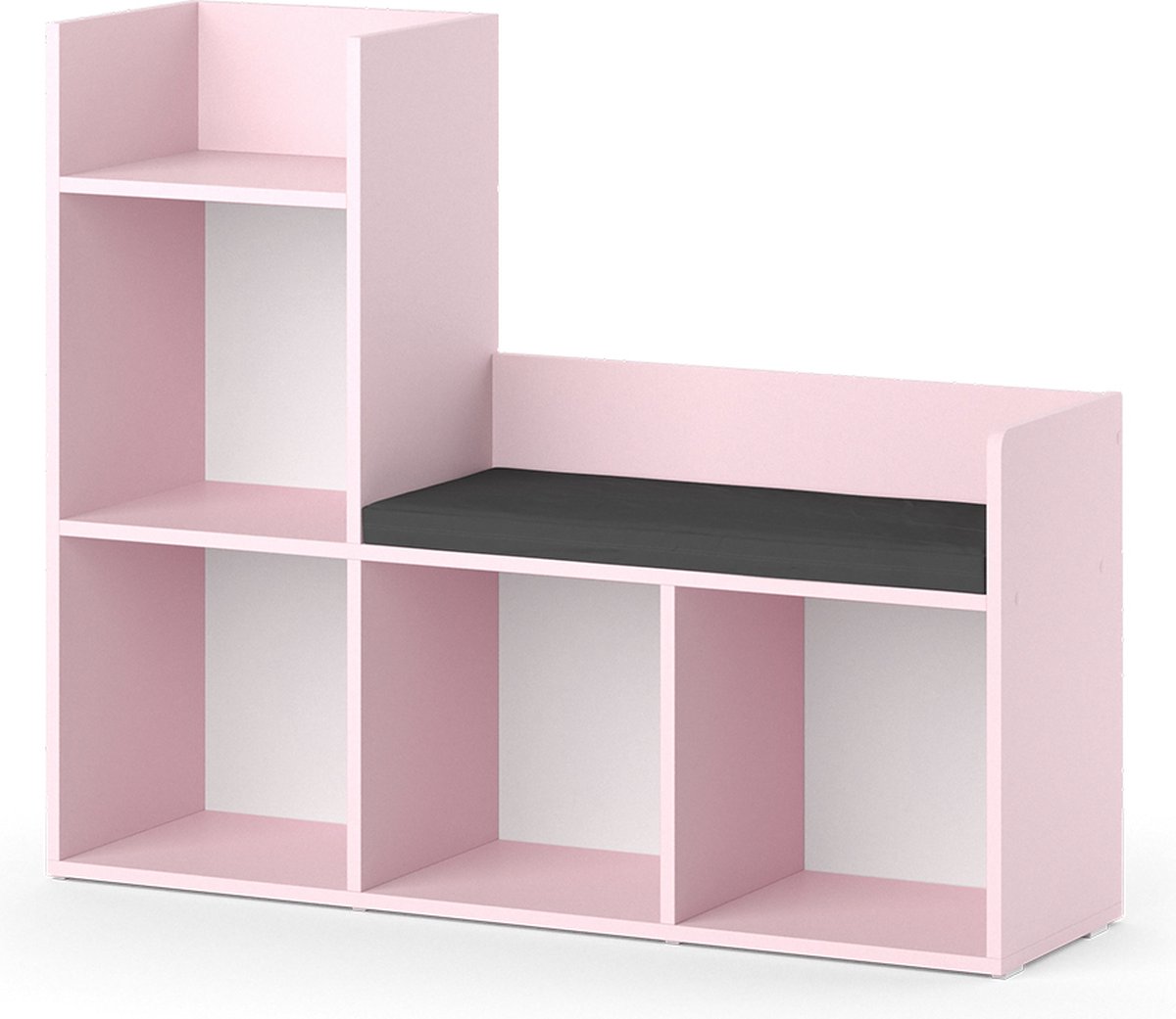 Vicco Luigi Kinderboekenkast – 107.2 x 88.6 cm zonder vouwboxen Roze
