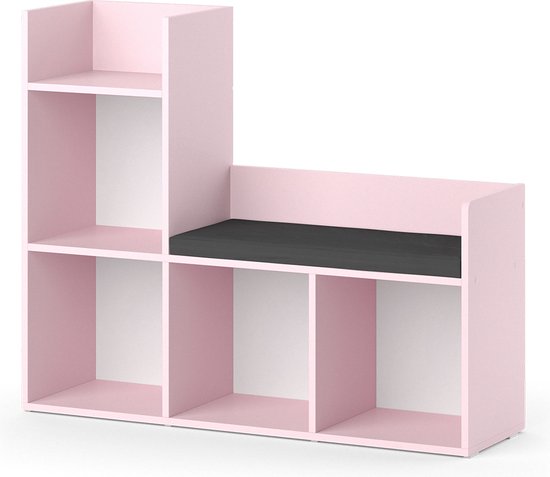 Étagère Enfant VICCO LUIGI Blanc - Pour 2 Boîtes + Bibliothèque - 90x72x30 Cm - À Monter